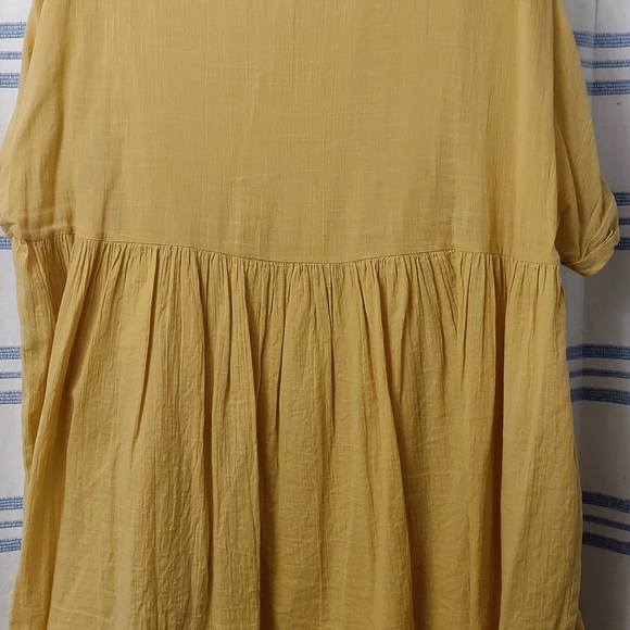 Listicle Baby Doll Tunic, Yellow, Medium - Picture 2 of 3